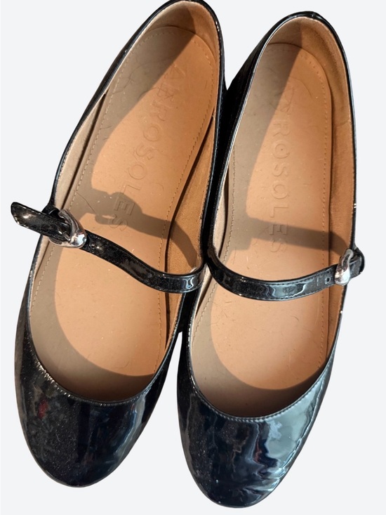 AEROSOLES Shoes - Aerosoles Black Patent Mary Jane Flats with Buckle Strap